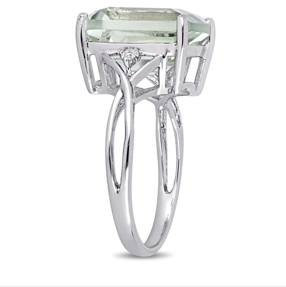 DELMAR STERLING SILVER PASIOLITE & WHITE TOPAZ SIZE 7 1/2 NEW IN BOX ❤ - Picture 8 of 9